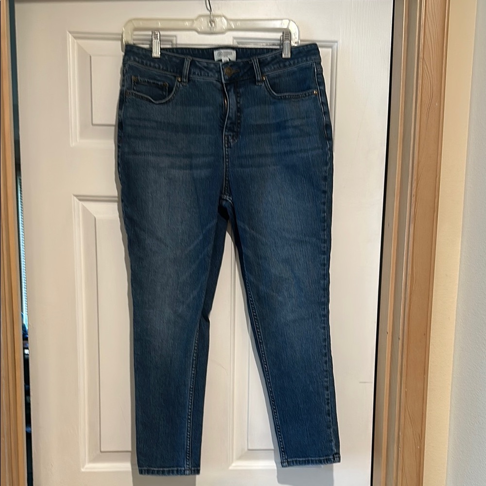 Blue Ankle Petite Cropped Jeans with Classic Fit size 10